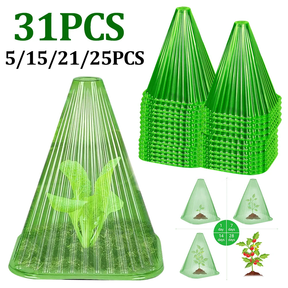5-31PCS Green Garden Cloches