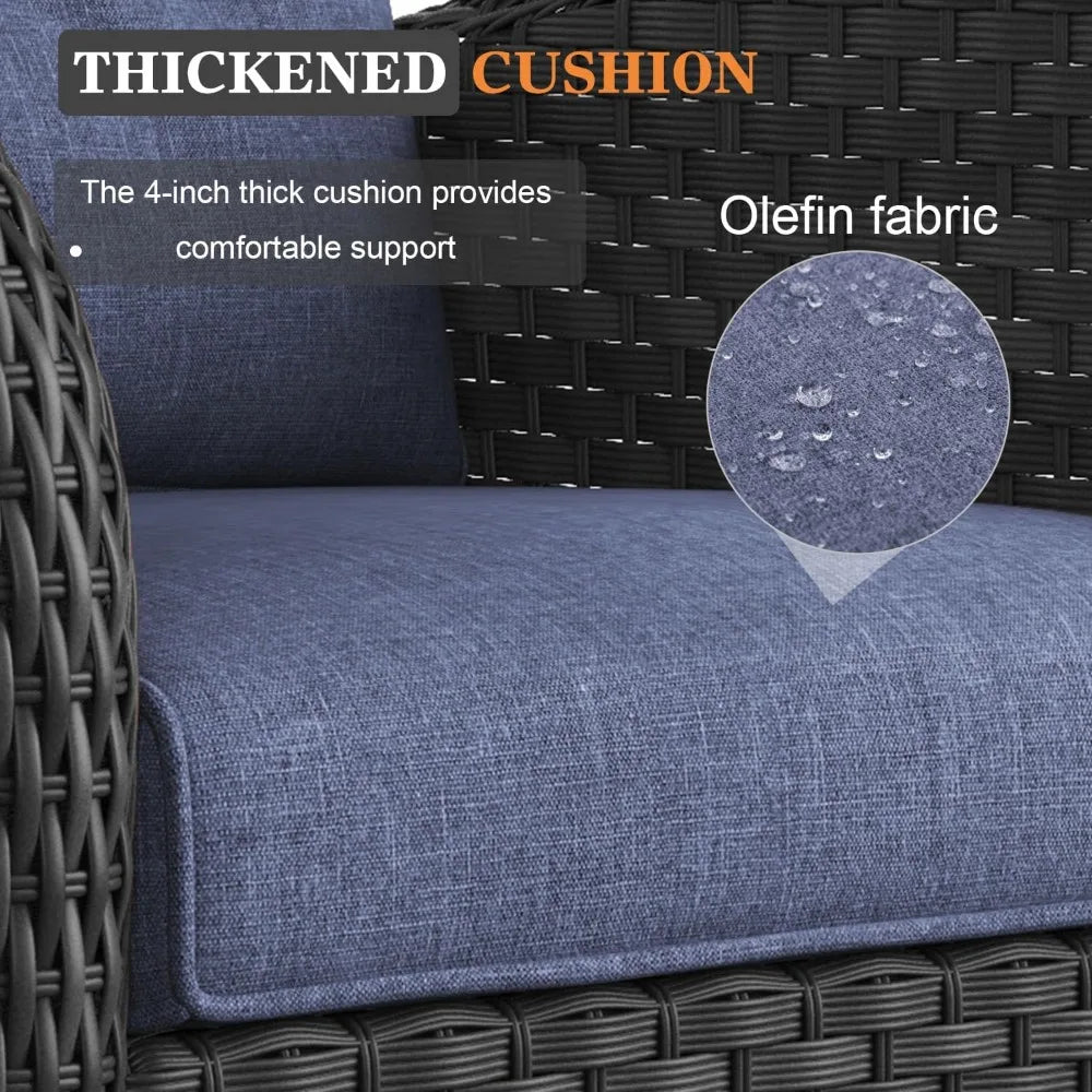 10 Pieces Patio Furniture Sets/ Fire Pit Table