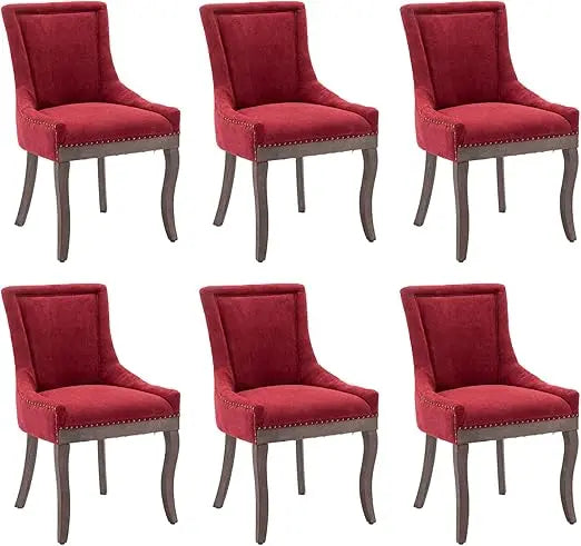 Vintage Upholstered Side Chairs Set of 6