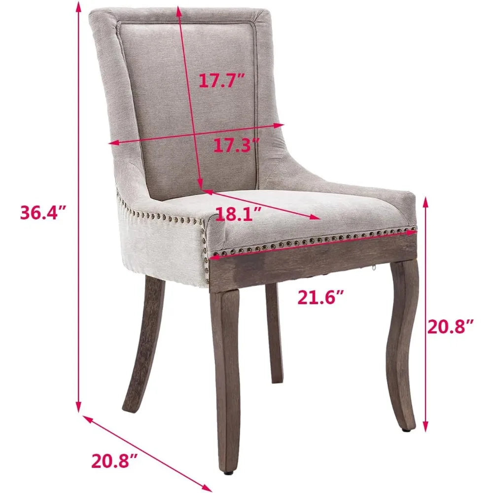 Vintage Upholstered Side Chairs Set of 6