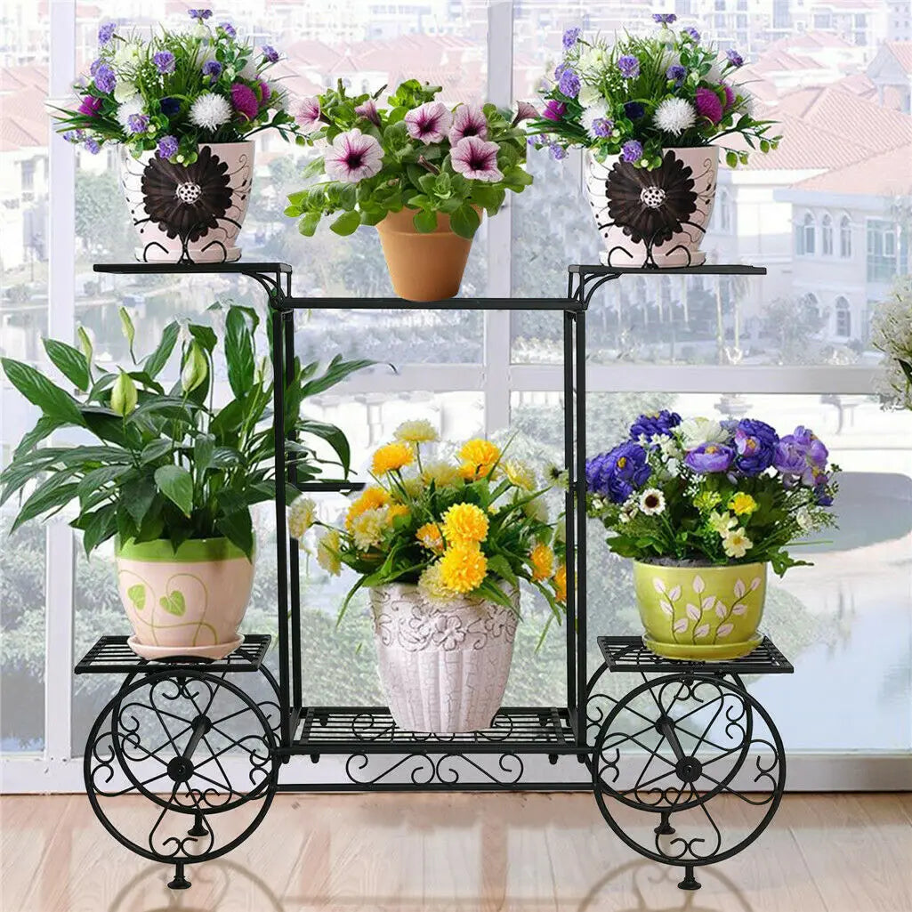 Metal Plant Stand Indoor 6 Tier Garden Cart