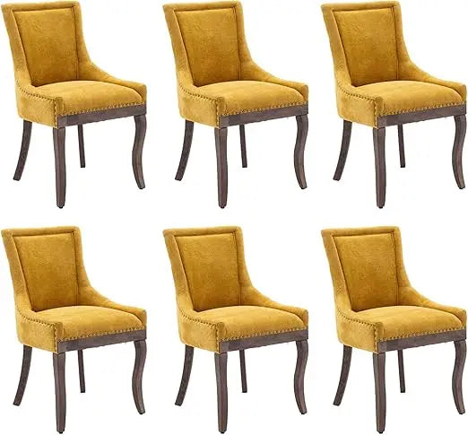 Vintage Upholstered Side Chairs Set of 6