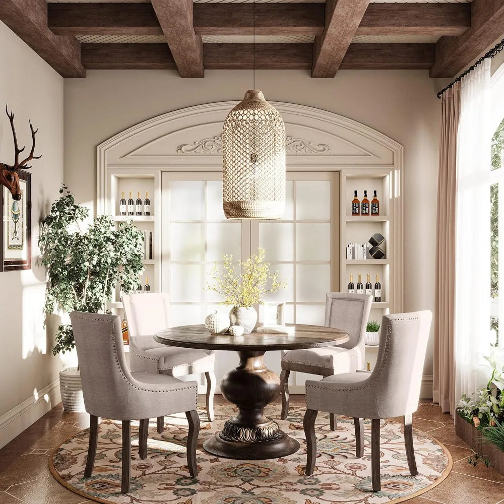 Vintage Upholstered Side Chairs Set of 6