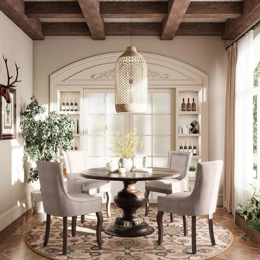 Vintage Upholstered Side Chairs Set of 6