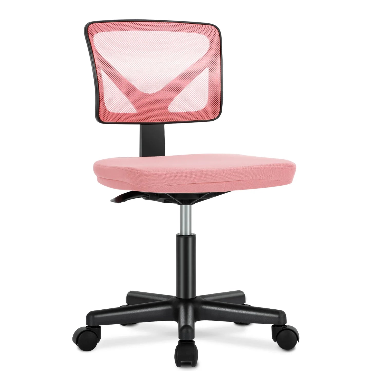 Mesh with Lumbar Support Armless Office Chair Low Back