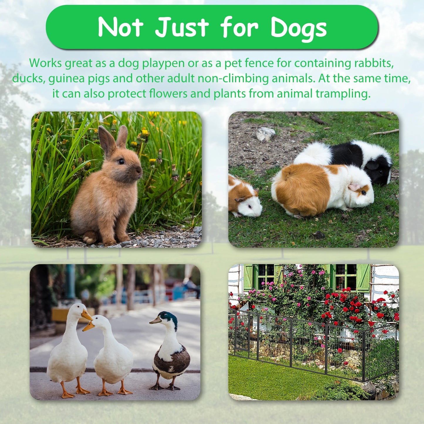 Dog Playpen Outdoor, 8/16/24 Panels Dog Pen 40" Height