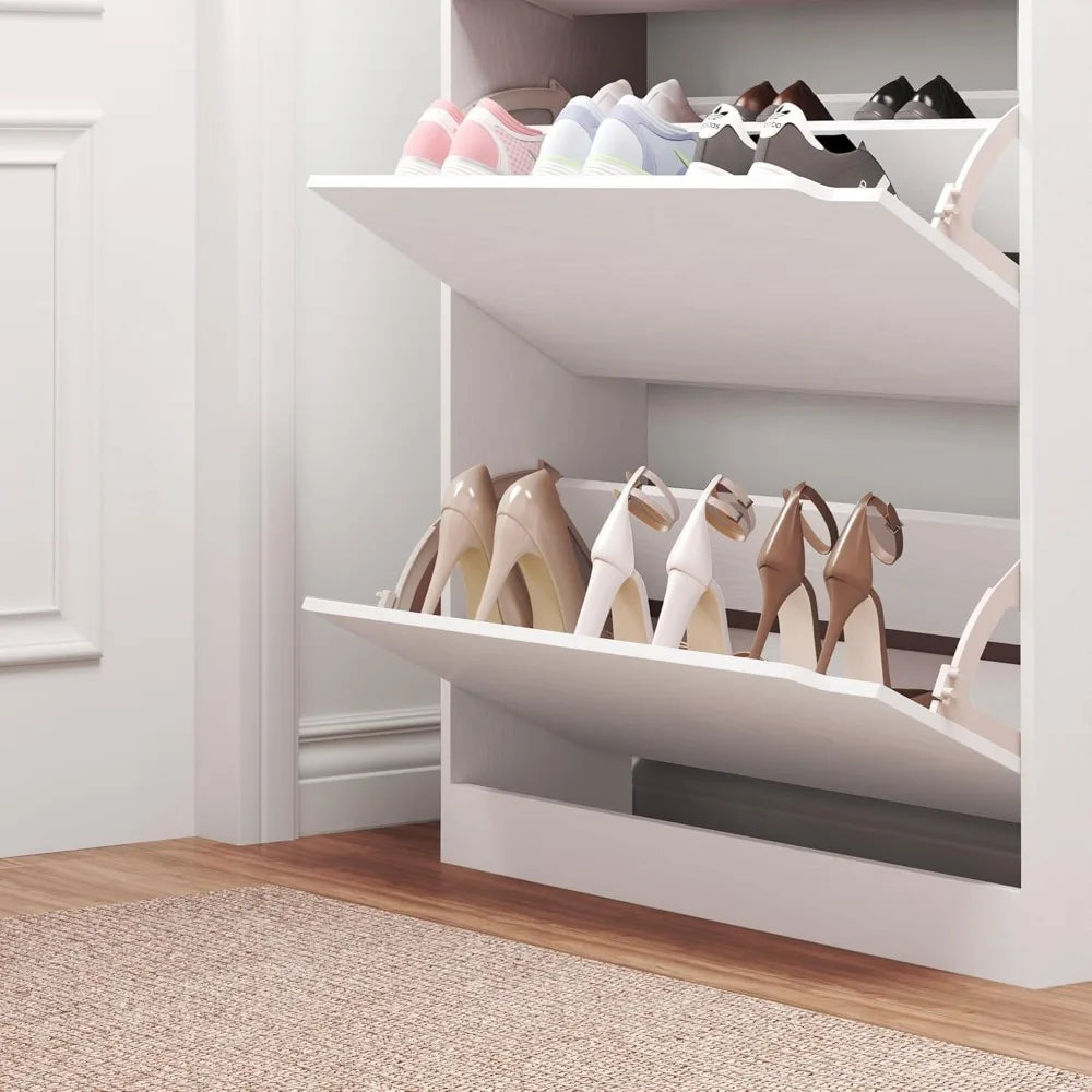 Shoe Cabinet with 3 Flip Drawers