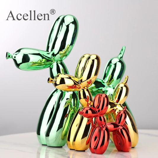 Plating balloon dog Statue Resin Sculpture